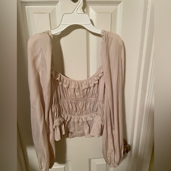 The Reset Tops - Long sleeve cropped blouse